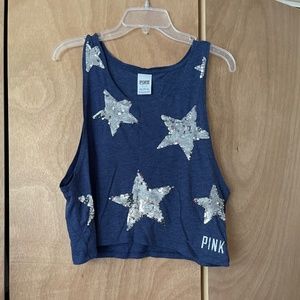 Victoria secret PINK crop muscle tank top.